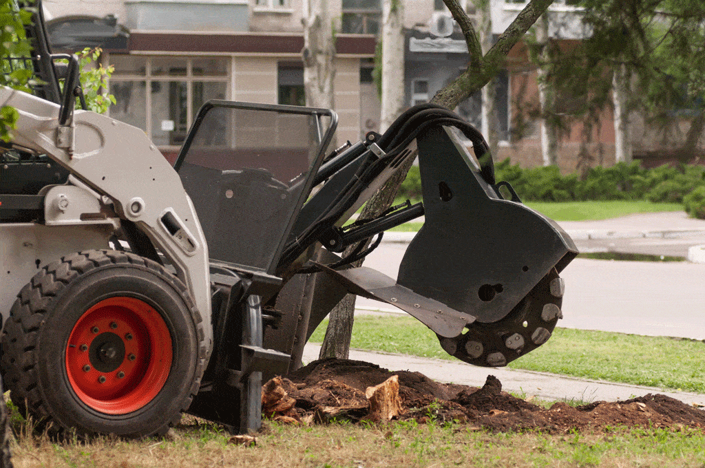 piece of equipment being use to grind tree stump stump grinding honalulu hi oahu hi 